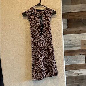 Material Girl Leopard Print Midi Dress